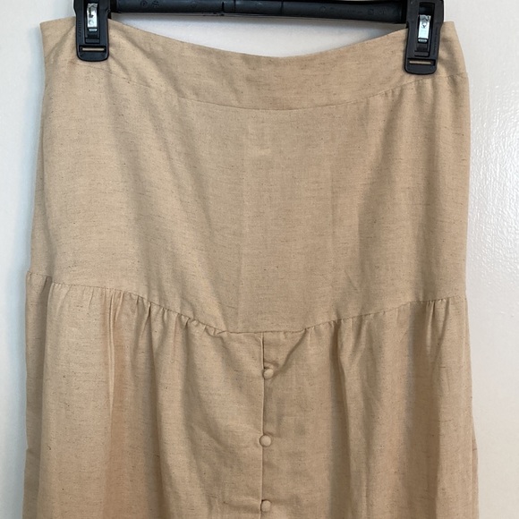 MIDNIGHT SKY, Size M, Rayon Cotton, Linen blend Skirt - Picture 4 of 7